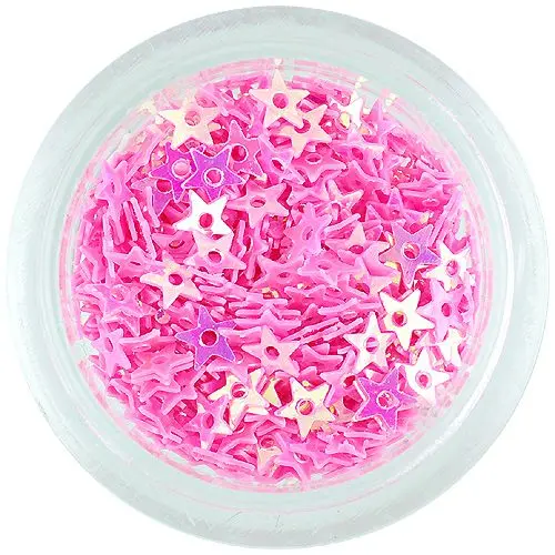 Hvězdičky s dírkou - růžové