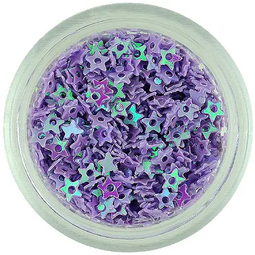 Hvězdičky s dírkou - fialové