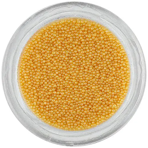 Nail art ozdoba - žluté miniaturní perly