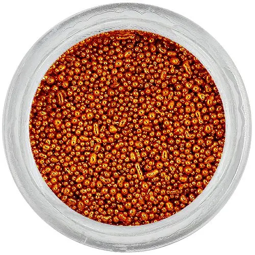 Ozdoby na nehty – 0,5mm perly, měděné