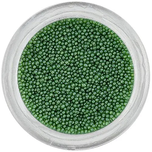 Zelené perly na nehty, 0,5 mm