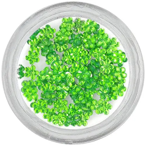 Zelené kamínky, kytičky