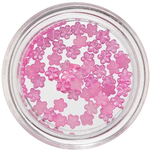 Perleťové malé kvítky na nehty - růžové