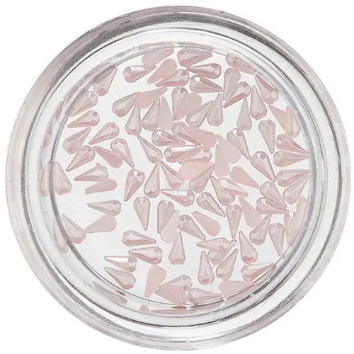 Perleťové ozdoby ve tvaru rovné slzičky - jemně růžové