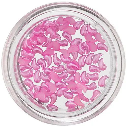 Perleťové slzičky na nehty - růžové, zahnuté