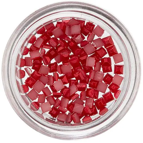 Čtverce na zdobení nehtů - červené, perleť