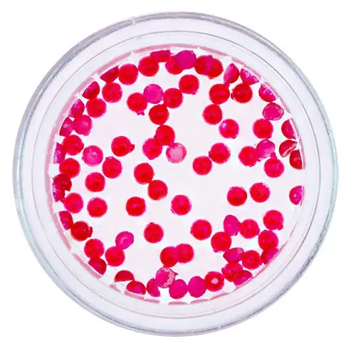 Kuličky na zdobení nehtů - červené, perleť