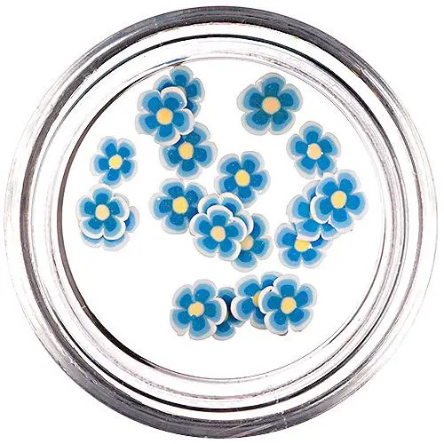 Fimo nehtové ozdoby - nakrájené kytičky