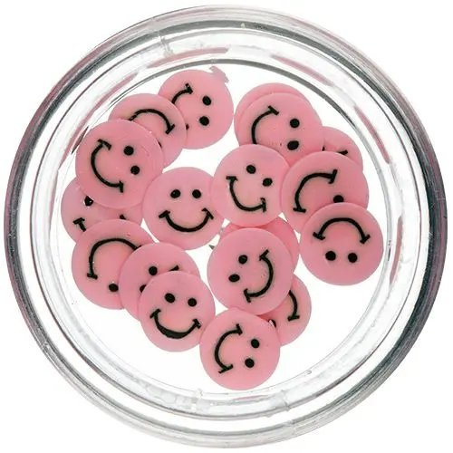 Fimo smiley světle růžové barvy - nařezaný